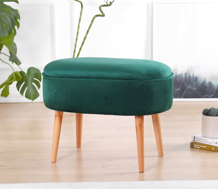 Atelier Del Sofa Moile - Puf de Terciopelo Verde